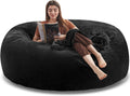 Big Bean Bag Chairs for Adults .Bean Bag Chair with Filler .Memory Foam Chair .Removable and Washable Flannel Cover, Giant Bean Bag, Suitable for Living Room, Bedroom and Reading (Black, 6Ft)