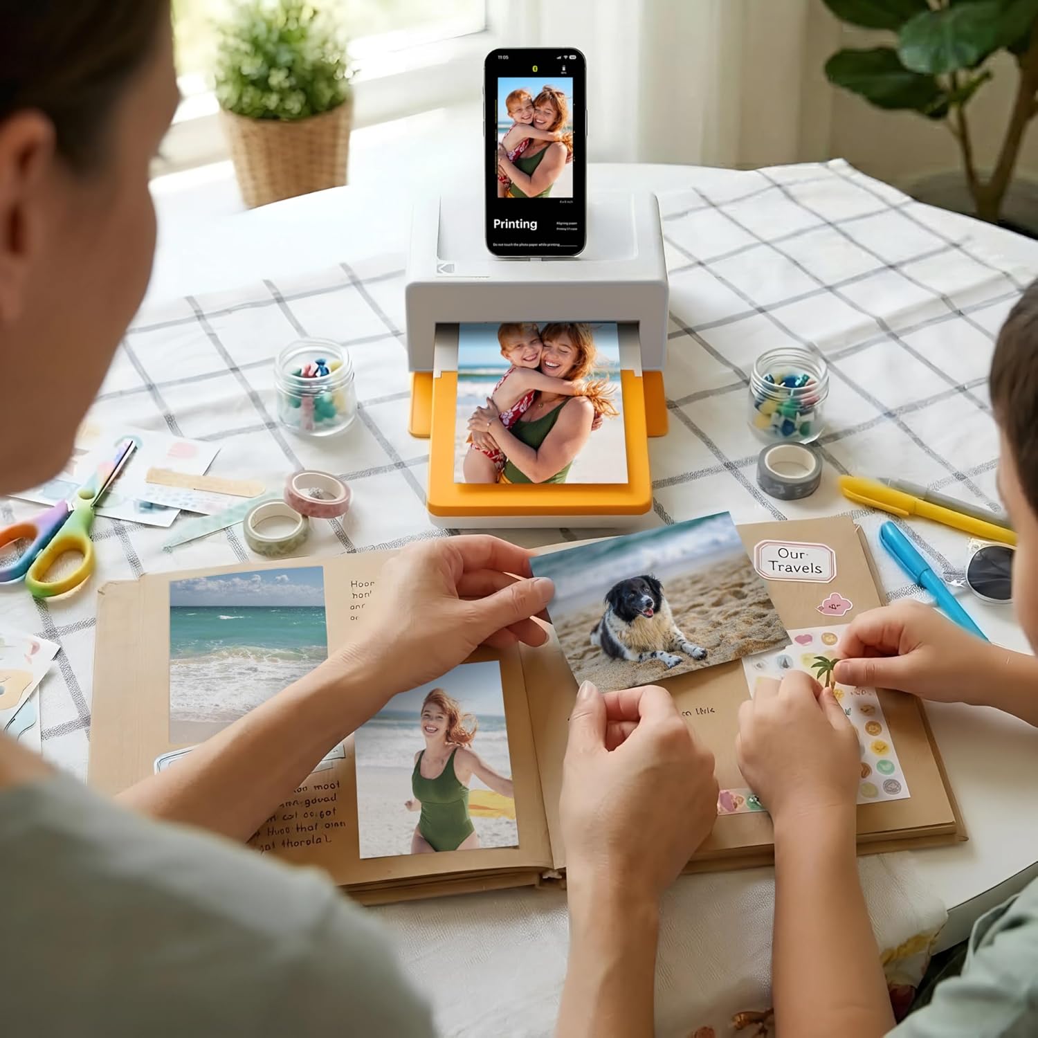 KODAK Dock Plus 4x6'' Photo Printer, 130 Sheets, Docking & Bluetooth Smartphone Printer for iPhone & Android, Instant Color Prints, 4PASS Dye Sublimation