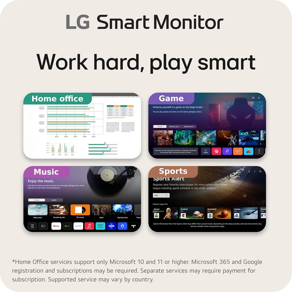 LG 34SR60QC-W 34-inch QHD (3440x1440) Curved Smart Monitor with Streaming, UltraWide Screen, webOS, HDR10, 100Hz, Built-in Speaker, AirPlay2, Screen Share, Bluetooth, ThinQ App, White