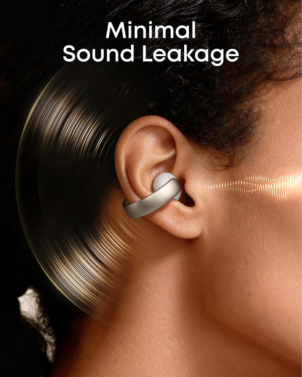 Soundcore AeroClip by Anker, Open-Ear Earbuds, Clip-On Headphones, Adaptive Comfort, Clear Calls with 4 Mics and AI, Stable Fit, 12mm Drivers for Powerful Bass, Hi-Res, Open-Ring Design