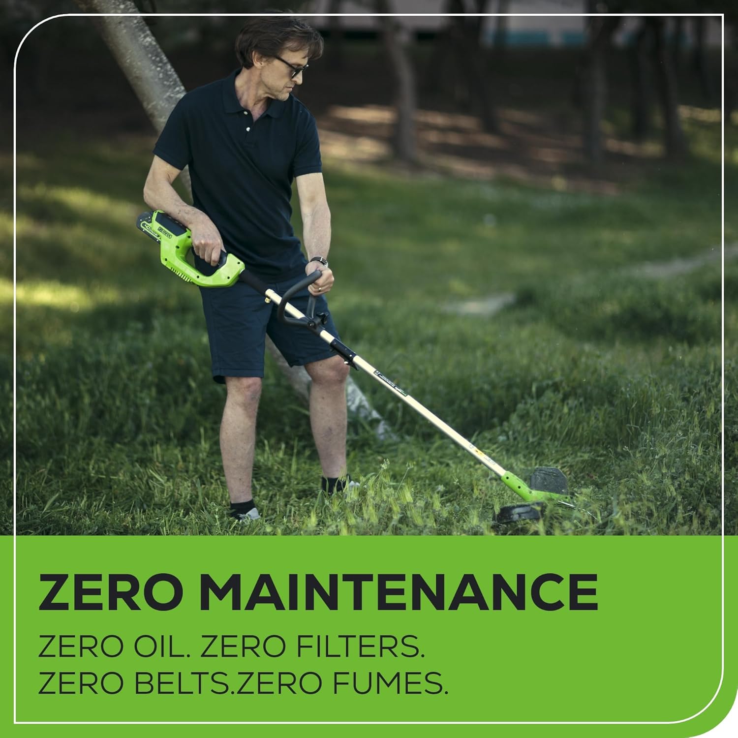 Greenworks 40V Cordless Yard Tool Combo Kit with 2.0Ah Battery & Charger – 12" Auto Feed String Trimmer and 390 CFM Leaf Blower, Lightweight Design