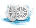 Boss Audio MR6W 6.5" 180W Dual Cone Marine/Boat Speakers Stereo, White (8 Pack)