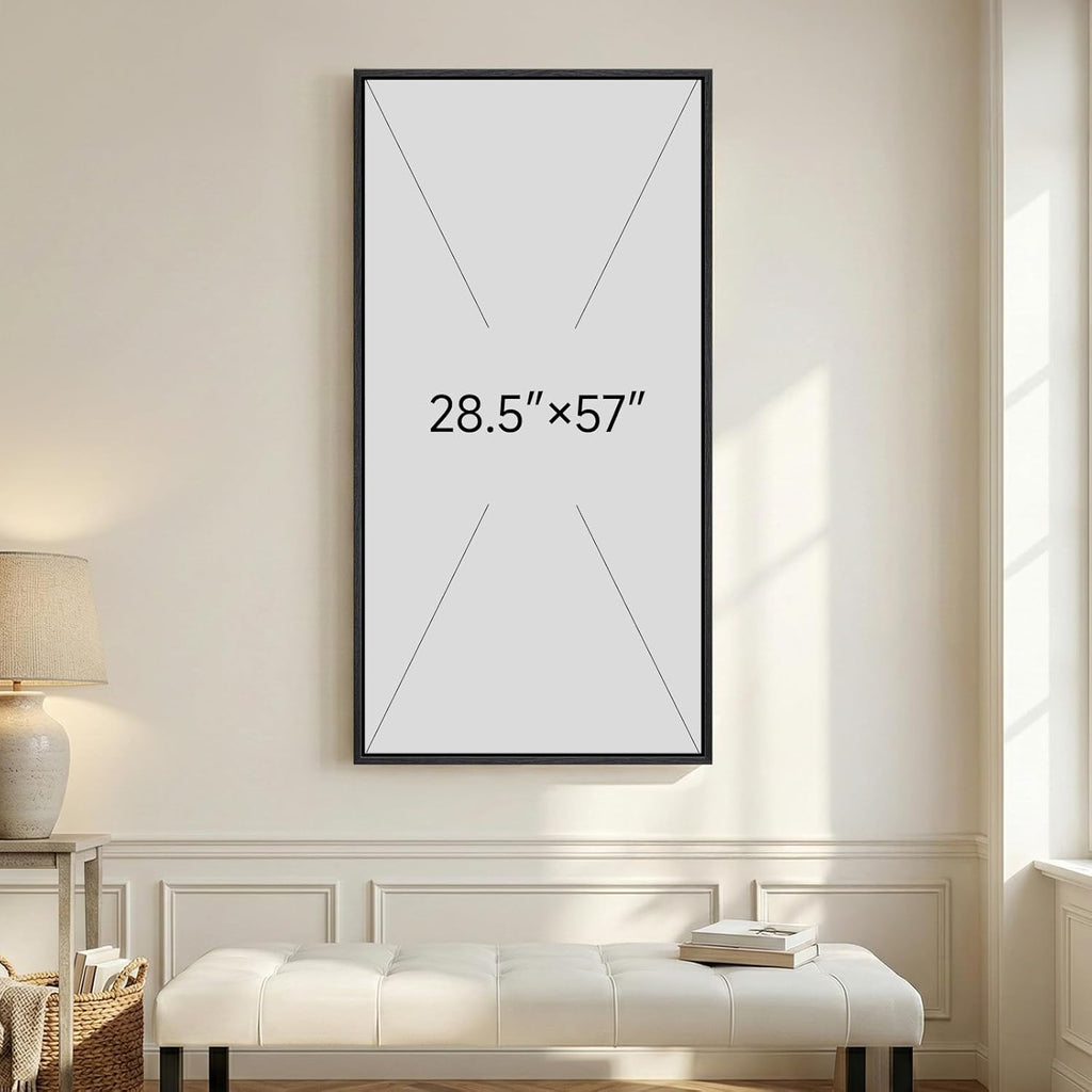 Large Framed Neutral Abstract Wall Art, Vertical Modern Canvas Prints Paintings Artwork for Walls, Beige and Earth Tone Minimalist Pictures Wall Decor for Hallway Bedroom Living Room Dining, 30x60 In