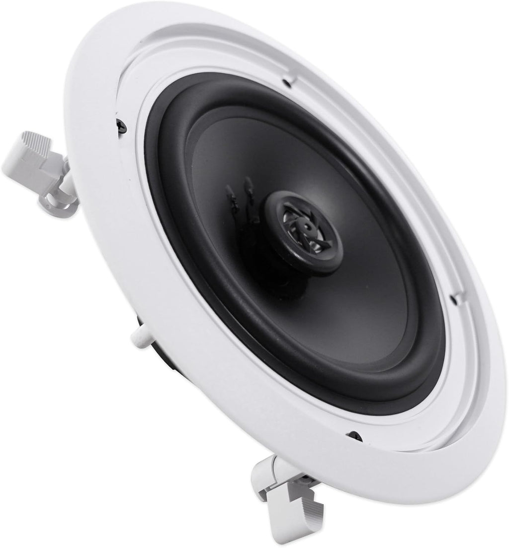 Rockville HC85 700W 8" in-Ceiling Home Theater Speakers 8 Ohm, Paintable Grills, Swivel Tweeter, Deep Bass, for Home Theater and Whole-House Audio, 6-Piece