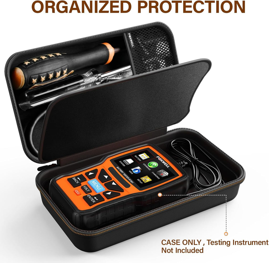 FOXWELL BT705 Car Battery Tester 12V 24V, Automotive Battery Load Tester Analyzer & Portable Carrying Case