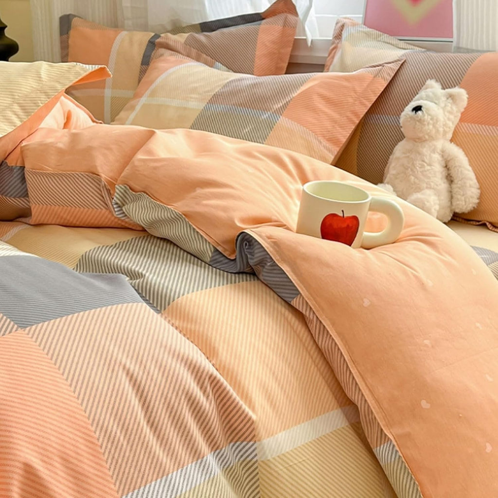 Skin-Friendly Cotton Bedding Sets Easy to Washing Bedding Sets Home Dormitory Bedding Sets Multi-Purpose Bedding Sets Breathable