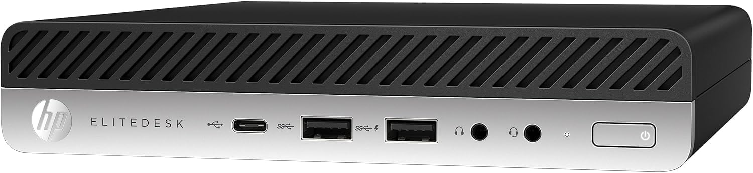 HP EliteDesk 705 G5 Mini Computer Desktop PC, AMD Quad-Core Ryzen™ 5 Pro 3400G, 16GB RAM, 256GB SSD, WiFi, Bluetooth, Keyboard & Mouse, Windows 11 Pro (Renewed)