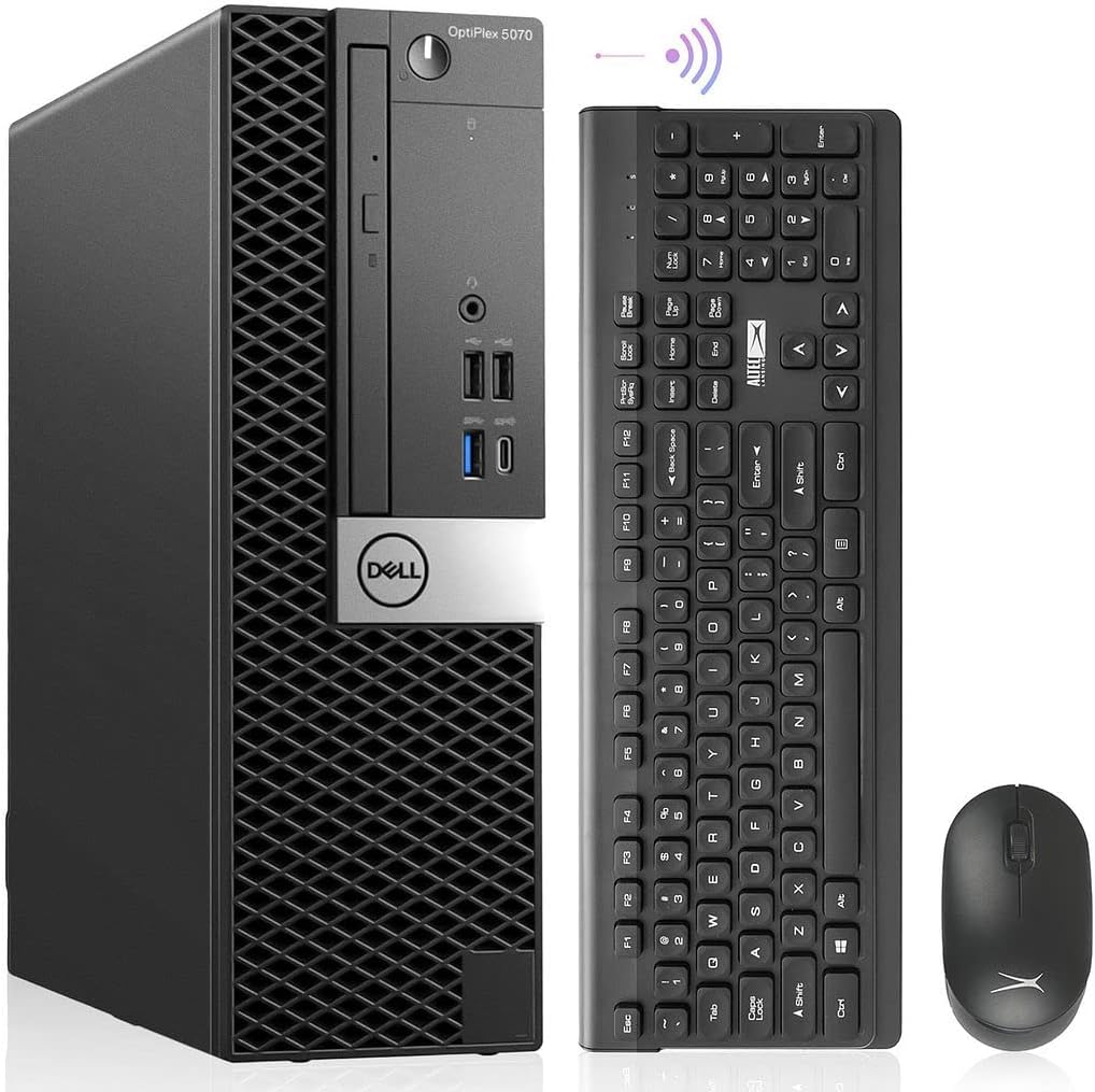 Dell OptiPlex 5070 Desktop Computers Windows 11 Pro,Hexa Core i5 9500 up to 4.4GHz,32GB DDR4, 1TB M.2 NVMe SSD,Intel Wireless Wi-Fi 6E AX210 & Bluetooth 5.2, HDMI Adapter (Renewed)