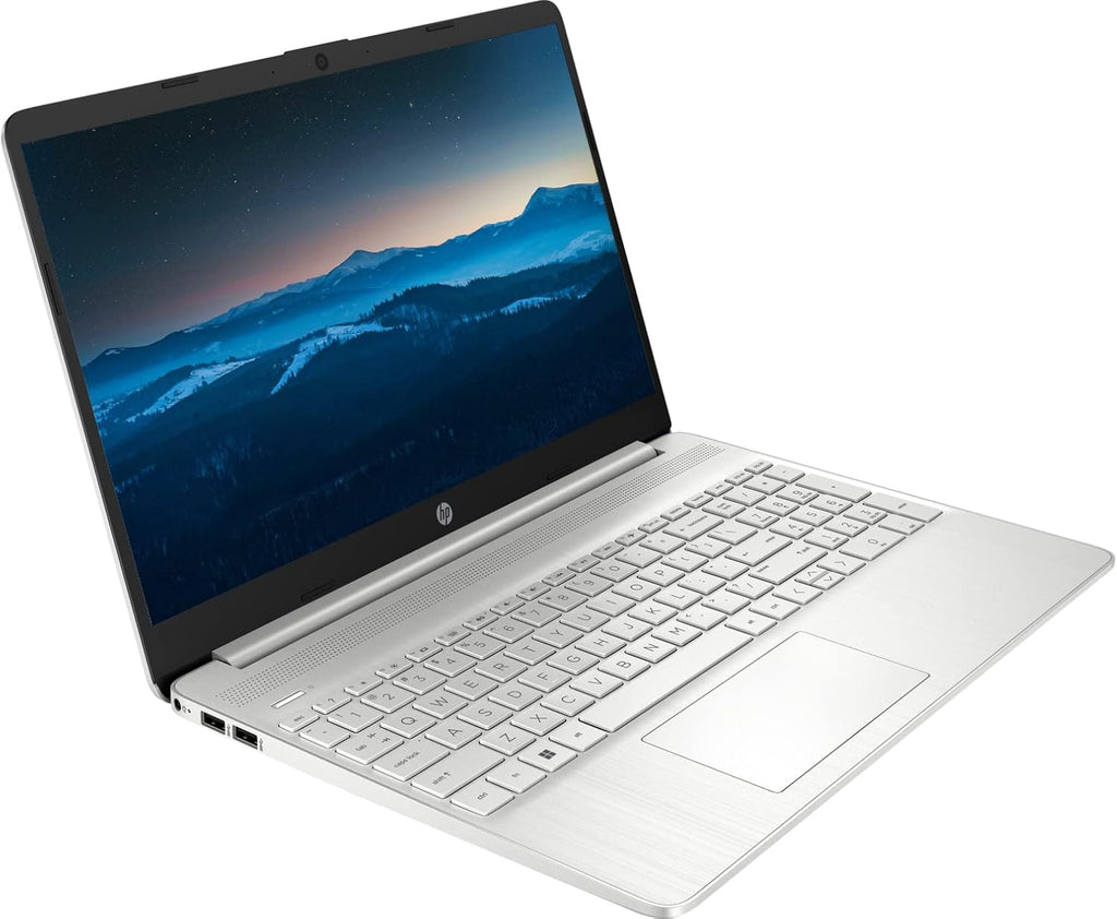 HP 15 Notebook, 15.6" HD Screen Laptop, Intel Core i3-1115G4, 16GB DDR4 RAM, 512GB SSD, Webcam, HDMI, Wi-Fi, Windows 11 Home, Natural Silver
