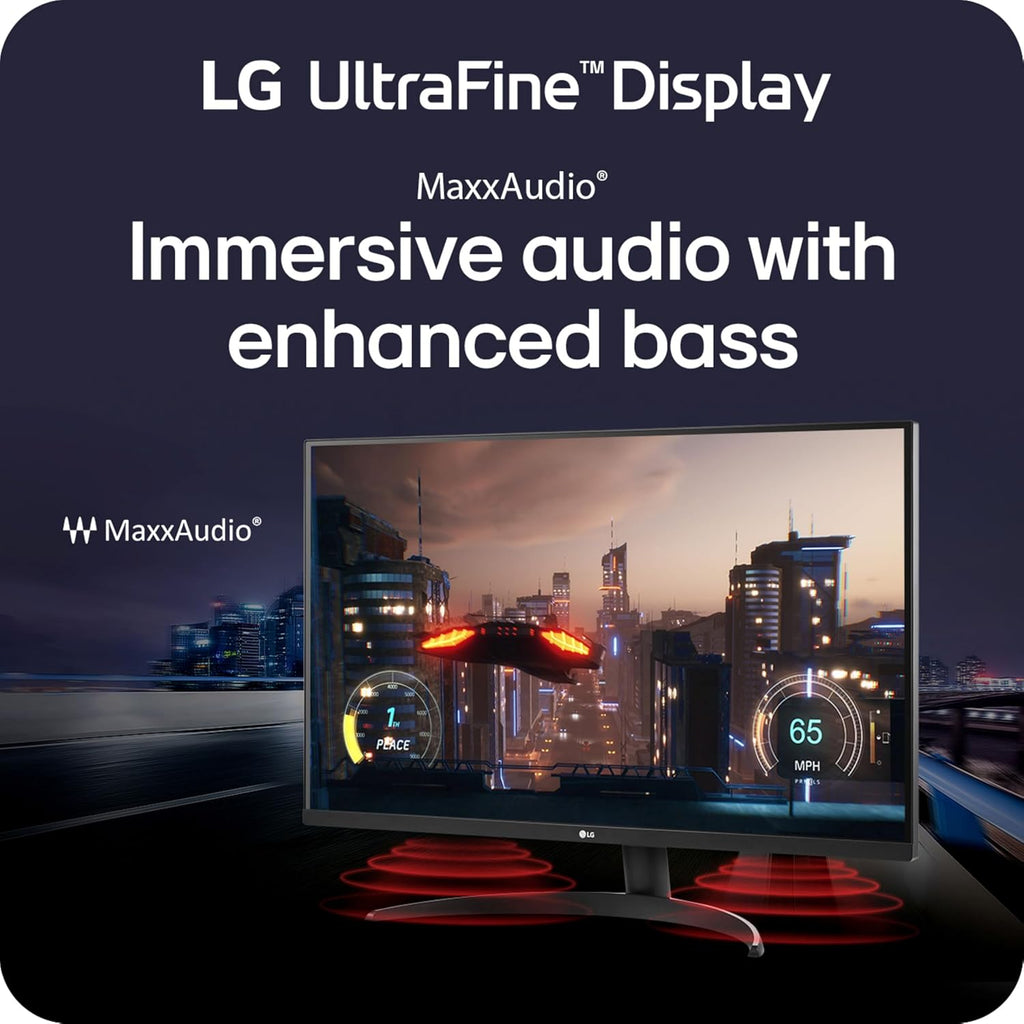 LG 32UR500K-B Ultrafine 32-inch 4K UHD (3840x2160) Computer Monitor HDR10 Built-in Speaker x2 OnScreen Control Reader Mode Flicker Safe Borderless Design HDMIx2 DisplayPort Black