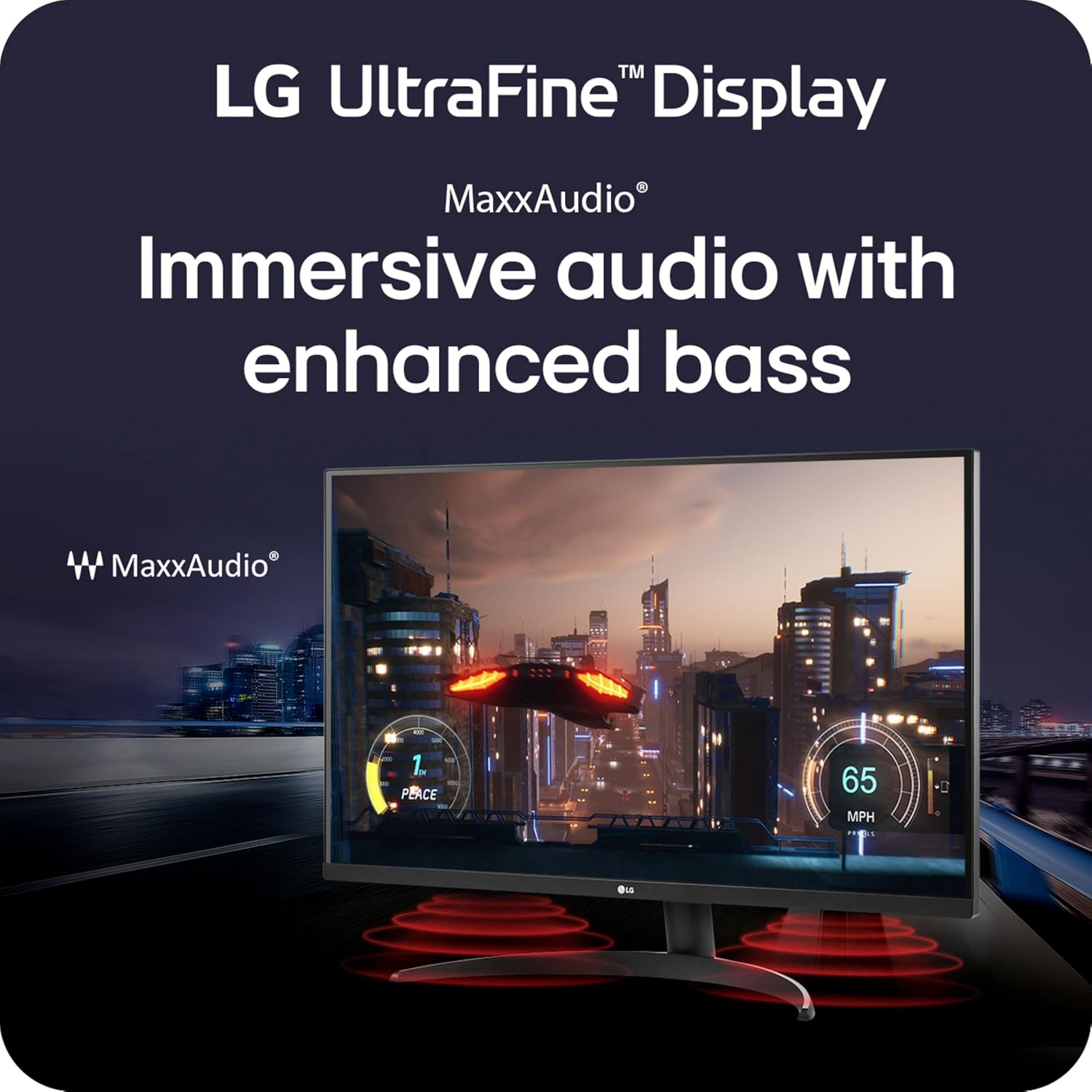 LG 32UR500K-B Ultrafine 32-inch 4K UHD (3840x2160) Computer Monitor HDR10 Built-in Speaker x2 OnScreen Control Reader Mode Flicker Safe Borderless Design HDMIx2 DisplayPort Black
