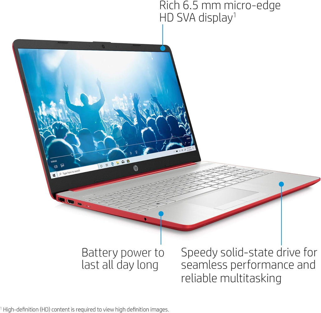 HP Pavilion Intel Pentium Silver N5000 4GB 128GB SSD Windows 10 Laptop Red