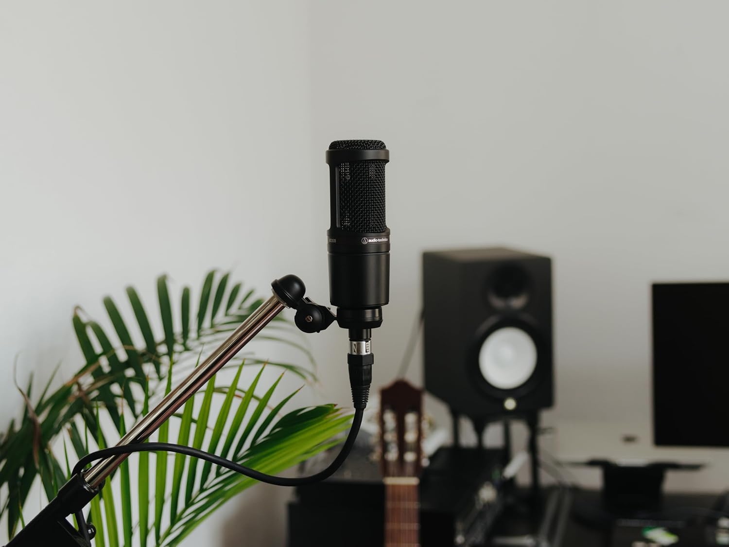 Audio-Technica AT2020 Cardioid Condenser Studio XLR Microphone, Ideal for Project/Home Studio Applications, Black