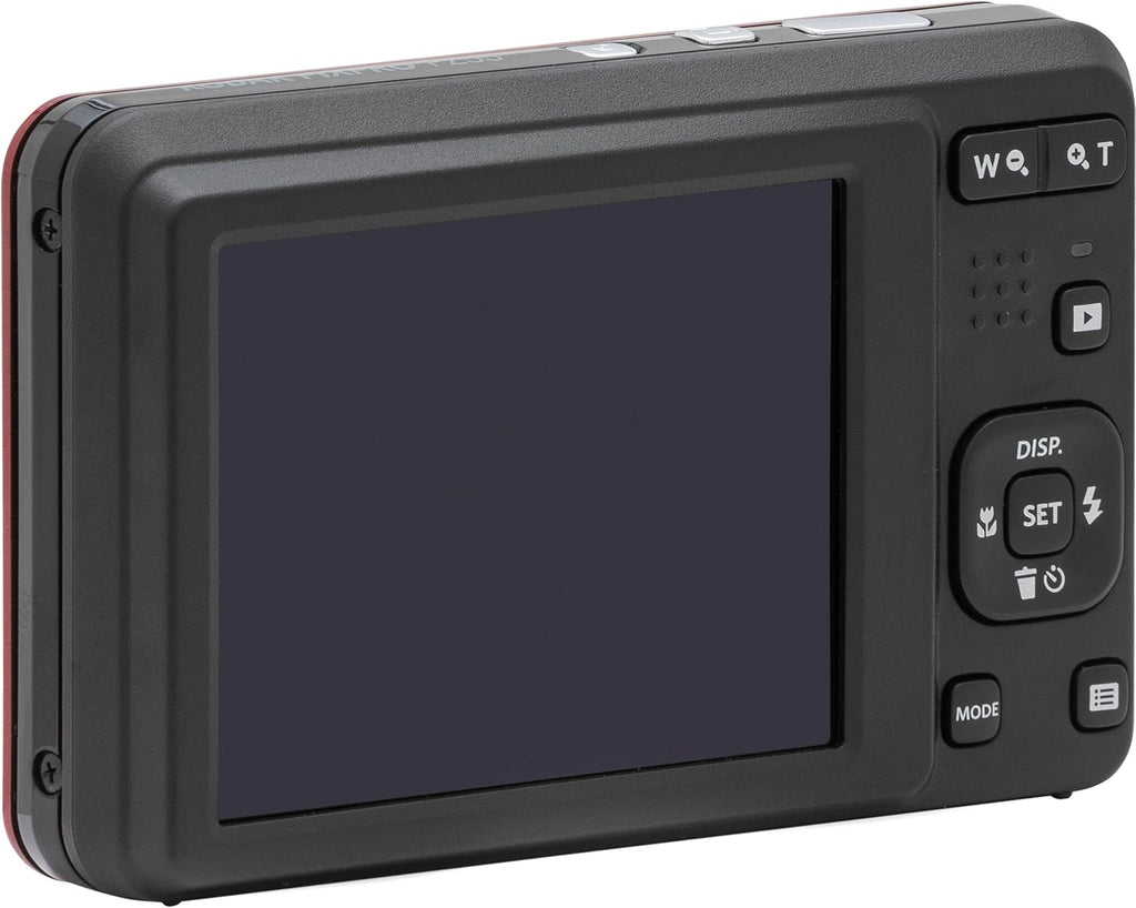 Kodak PIXPRO FZ55 Red 16MP Digital Camera 5X Optical Zoom 28mm Wide Angle 1080P Full HD Video 2.7" LCD Camera + 64GB Card and Reader + Case + Memory Wallet + Tripod + Cleaning Bundle