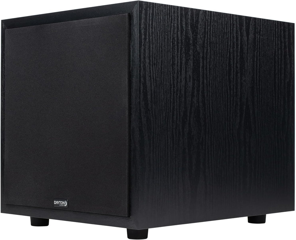 Dayton Audio Classic CS1000 – 10" 180W Powered Subwoofer with Class-D Amplifier, Deep Bass and Clean Design for Home Theater & Music – Black