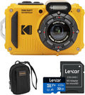 Kodak PIXPRO WPZ2 16MP Full HD Waterproof Rugged Digital Camera, Yellow, Bundle with 32GB Memory Card and Camera Bag