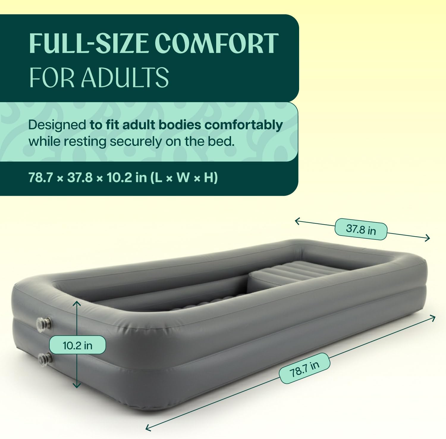Inflatable Bed Bathtub for Adults, Bedridden Patients – Easy Bed Bath System for Elderly & Disabled – Home Care Portable Medical Bed Shower Solution with Electric Pump & Complete Kit