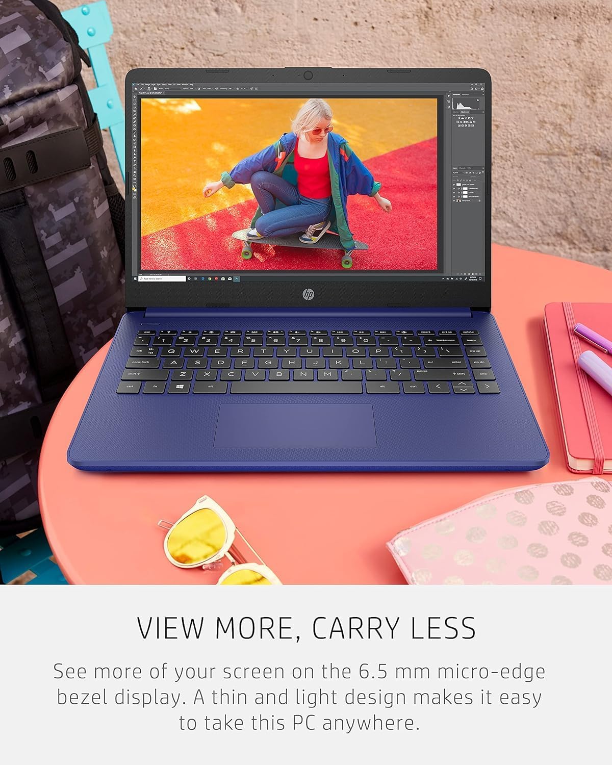 HP 14" HD Laptop | Back to School Limited Edition with 1 Year Microsoft 365 | Intel Quad-Core Processor | 8GB RAM | 576GB Storage | Long Battery Life | Indigo Blue | w/WOWPC Bundle | Windows 11