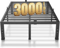 MAF Queen Bed Frame Size 14 Inch Metal Heavy Duty Platform Bedframe with Steel Slats Support Noise Free Queen-Bed-Frame, No Box Spring Needed