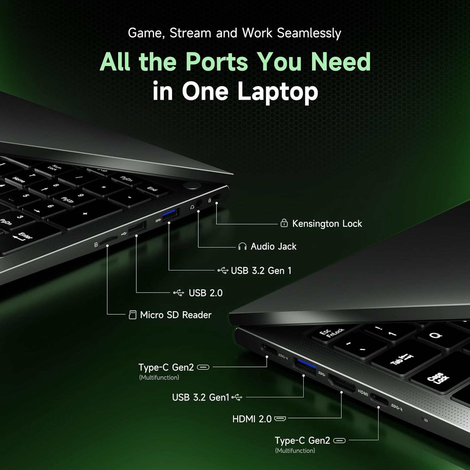 NIMO Gaming Laptop 15.6", AMD Ryzen 7 7735HS (Boost 4.75GHz), 16GB DDR5 RAM, 512GB PCIe 4.0 SSD, Windows 11 Home, 1080P FHD Display, Backlit Keyboard, 100W PD Fast Charge, 2X Full-Function USB-C