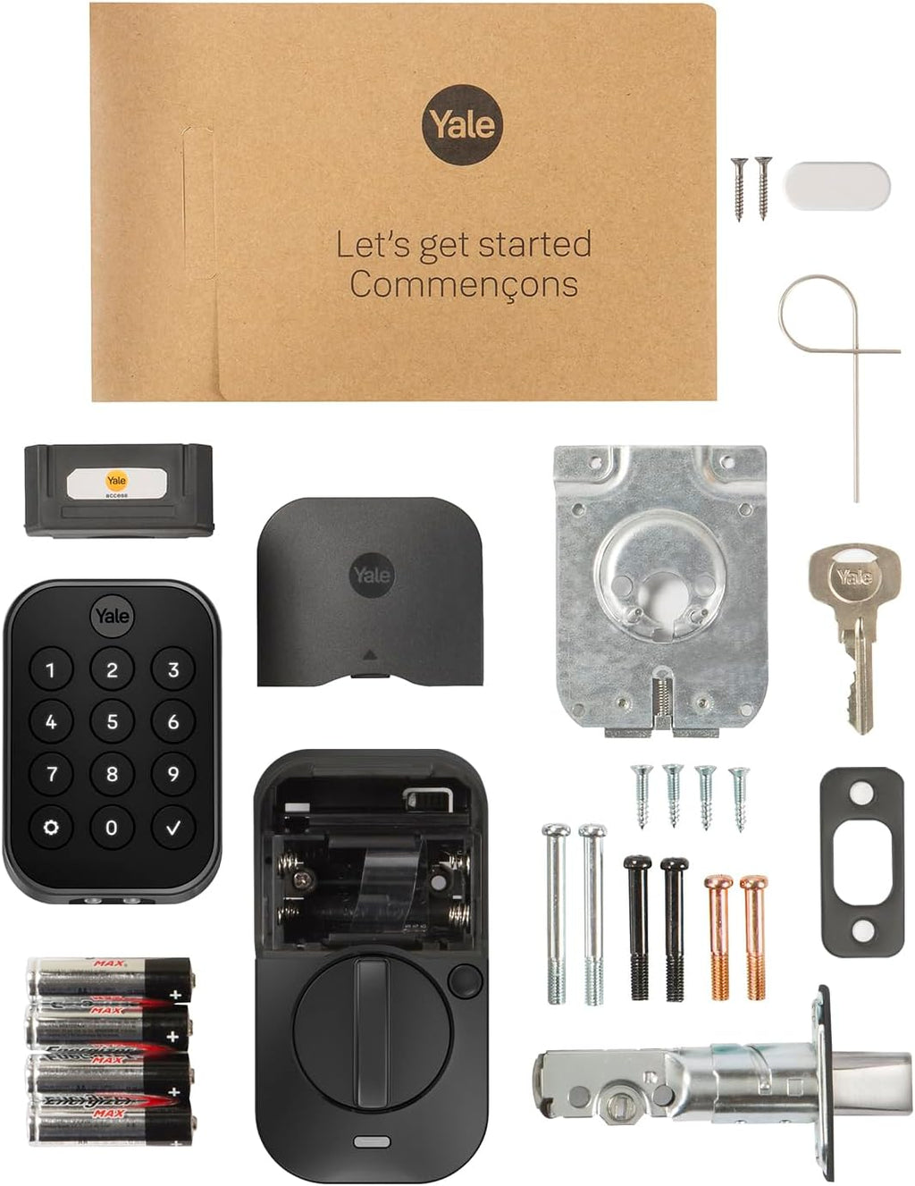 Yale Security Home Assure Lock 2 Deadbolt, Black Suede Keyless Entry Door Lock with Digital Touchscreen Keypad and Bluetooth Connectivity (No Wi-Fi), YRD430-BLE-BSP