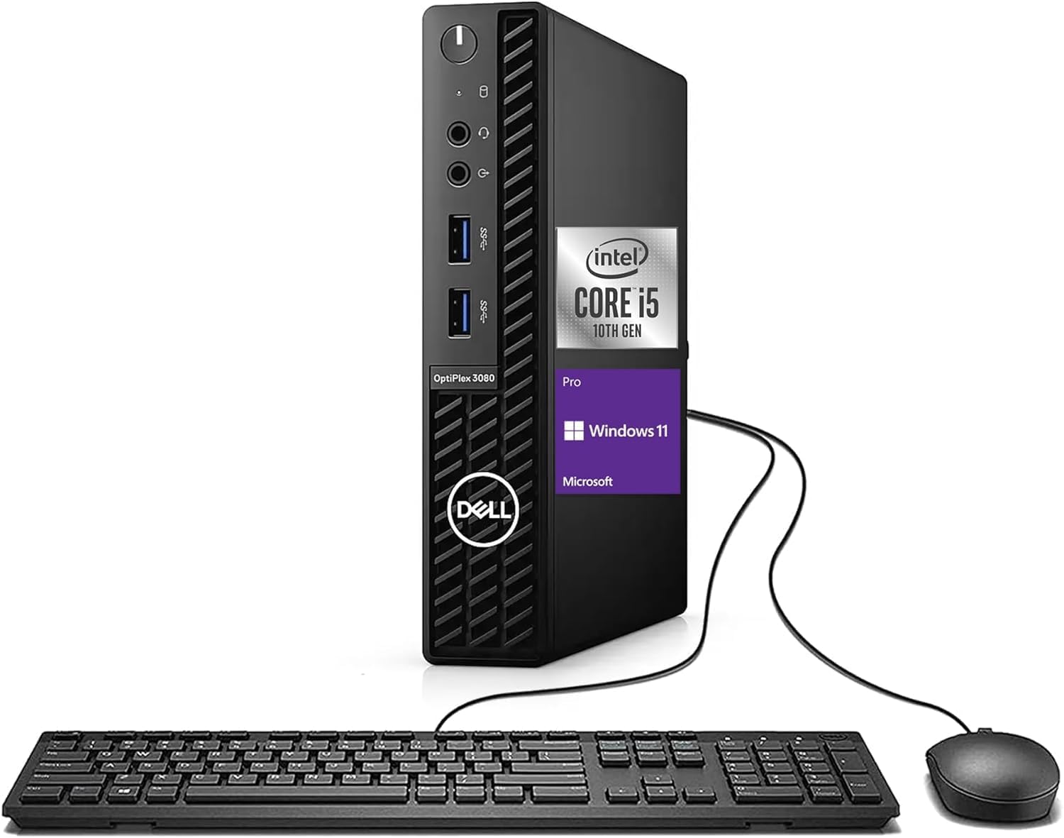 Dell OptiPlex 3080 Micro PC | Intel Core i5-10500T | 16GB RAM | 512GB SSD | Windows 11 Pro | Wi-Fi+ BT | Mini Desktop Computer (Renewed) (16GB RAM + 512GB SSD)
