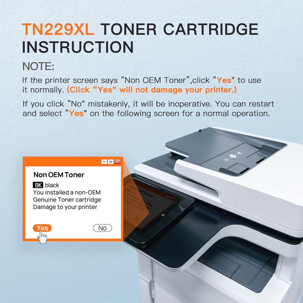 E-Z Ink Compatible TN229XL Toner Cartridges Replacement for Brother TN229XL TN-229XL TN229 XL to use with MFC-L3720CDW MFC-L3780CDW HL-L3220CDW HL-L3280CDW HL-L3300CDW Printer (TN229XLBK/C/M/Y-5 Pack)