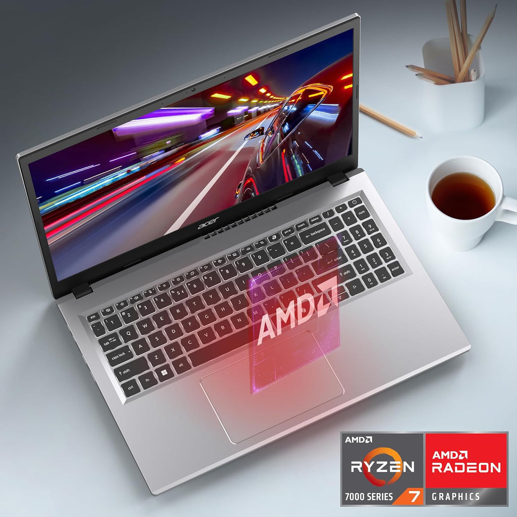 acer Aspire Go 15 AI Ready Laptop | 15.6" FHD (1920 x 1080) IPS Display | AMD Ryzen 7 7730U | AMD Radeon Graphics | 16GB DDR4 | 512GB PCIe Gen4 SSD | Wi-Fi 6 | Windows 11 Home | AG15-42P-R9FW