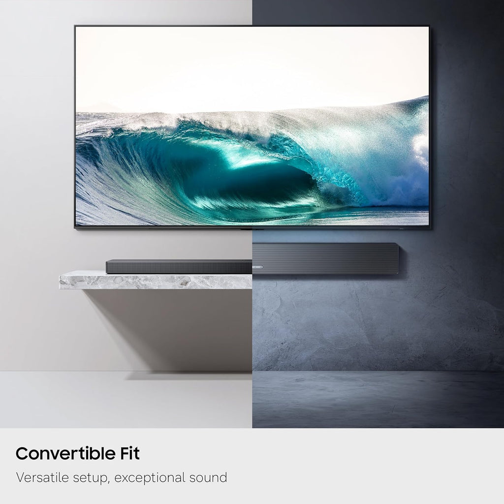 Samsung Q-Series Soundbar HW-QS90H 7.1.2ch All-in-One Soundbar w/Built-in Woofers, Wireless Dolby Atmos, Q-Symphony, Convertible Fit, SpaceFit Sound Pro, Game Mode Pro, Alexa Built-in (2026 Model)