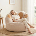 Achicsofar Bean Bag Chair for Adults Teens, Gaint Faux Fur Cat's Paw Shape Beanbag Chairs Memory Foam Filled Accent Floor Sofa for Reading, Gaming, Relaxing in Living Room, Bedroom, Dorm