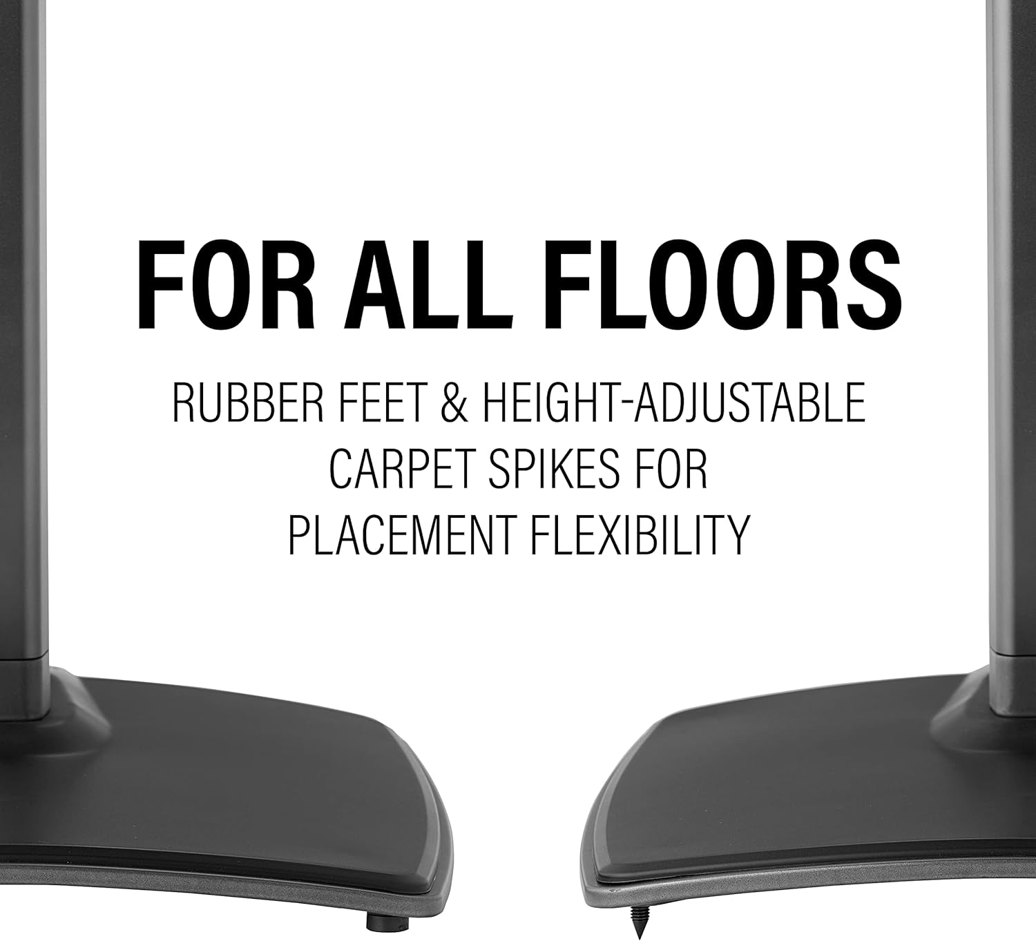 Sanus Height Adjustable Speaker Stands for Sonos Era 300™ - 17" Height Adjustment Sonos Stand Includes Carpet Spikes & Rubber Pads - Easy DIY Install Comes w/All Hardware - Black Pair