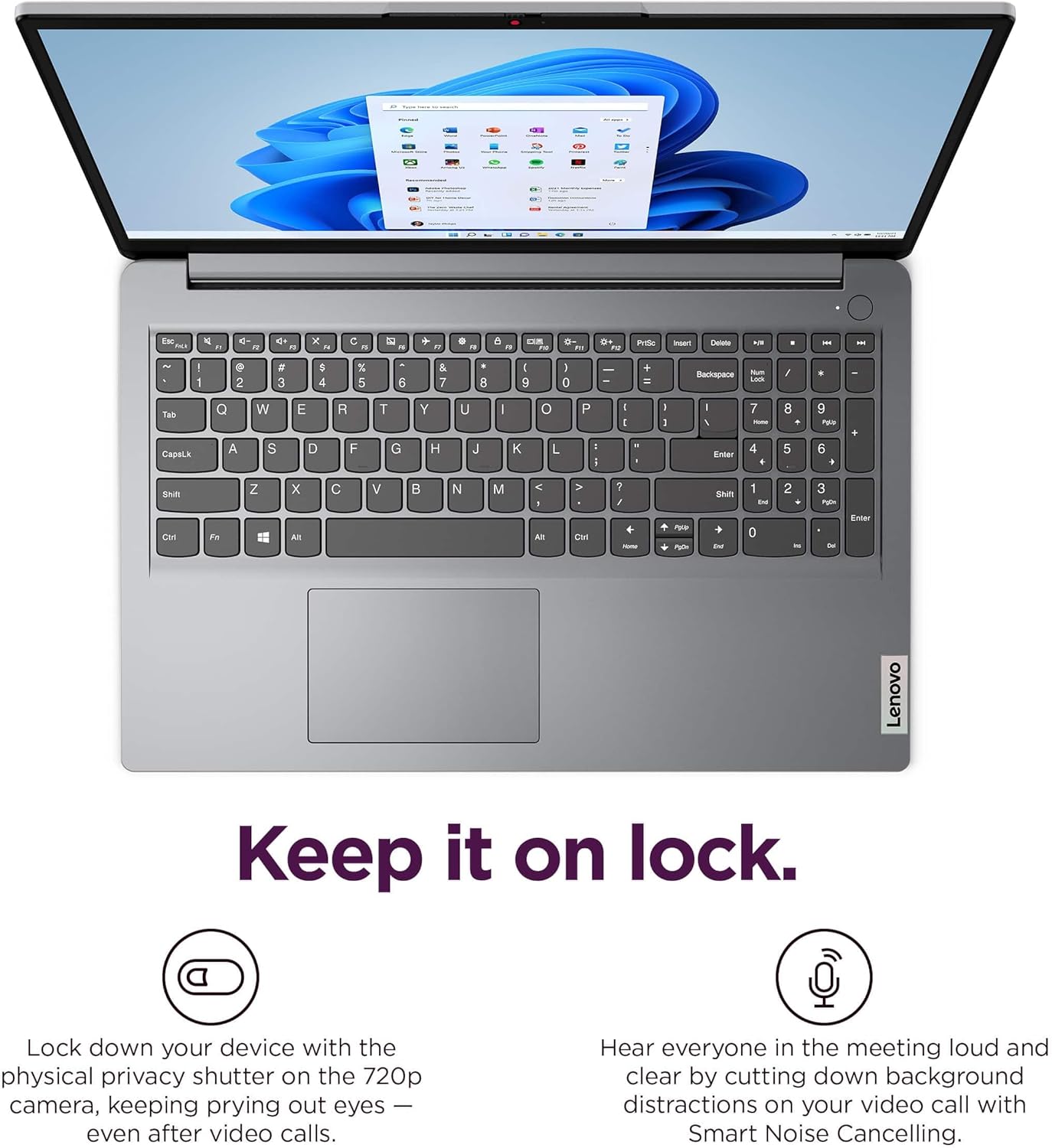Lenovo IdeaPad Laptop Computer, 15.6" Anti-Glare, 8GB RAM, 256GB (128GB SSD +128GB eMMC), 1-Year Office 365, Intel Core CPU, for Student, Home, Work, Numeric Keypad, Wi-Fi 6, IST HUB, Win 11 Home S