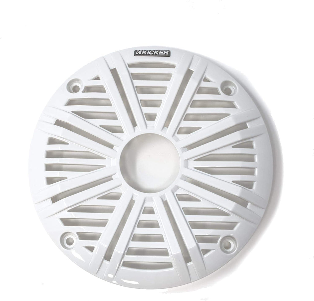 KICKER 6.5" Marine Speakers (1 Pair) White Salt Water Grills OEM Replacement Speakers