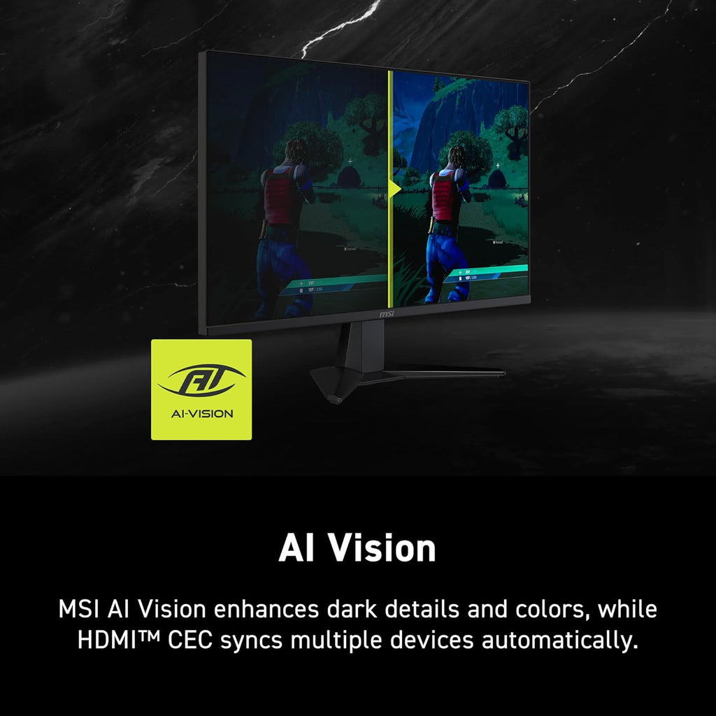 msi MAG 275QF E20 27-inch 2560 x 1440 (WQHD) Gaming Monitor, 200Hz, FreeSync Premium, HDR Ready, HDMI, VGA Port, VESA Mountable, Tilt, 4-Side Slim Bezel, 0.5ms, Black