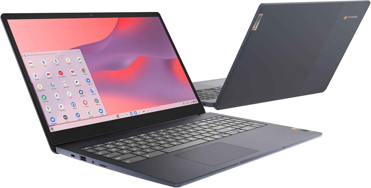 Lenovo IdeaPad 3i Chromebook, 15.6” FHD Display, Intel Celeron N4500, 8GB RAM, 64GB eMMC, 1920x1080 px, 720p Camera, Chrome OS, Abyss Blue