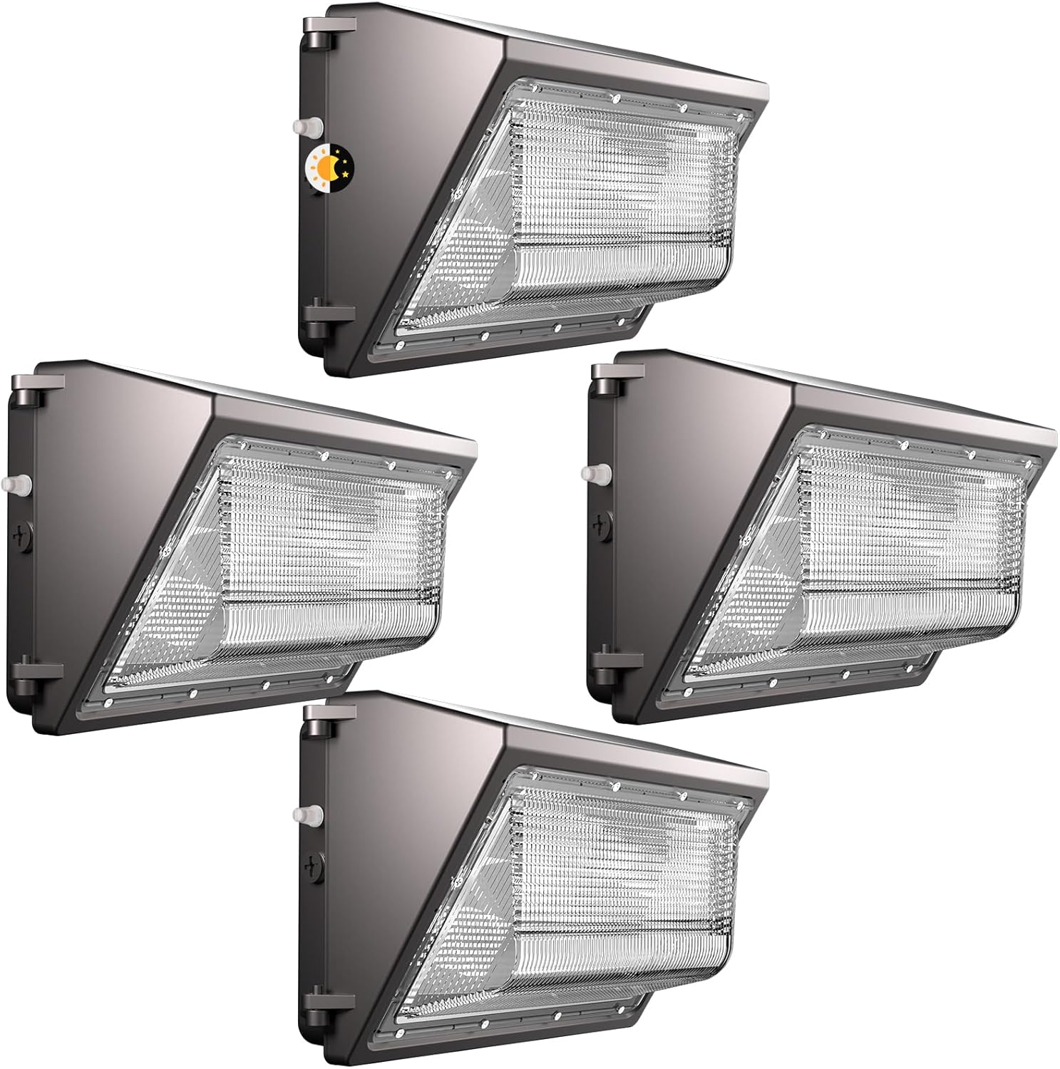 Lightdot 4Pack 200W LED Wall Pack Lights, 100-277v Dusk to Dawn with Photocell, 30000Lm(150Lm/W) 5000K IP65 Outdoor Exterior Lighting for Warehouse,Building,Yard,Factory,Garage, ETL(Height:15~30ft)