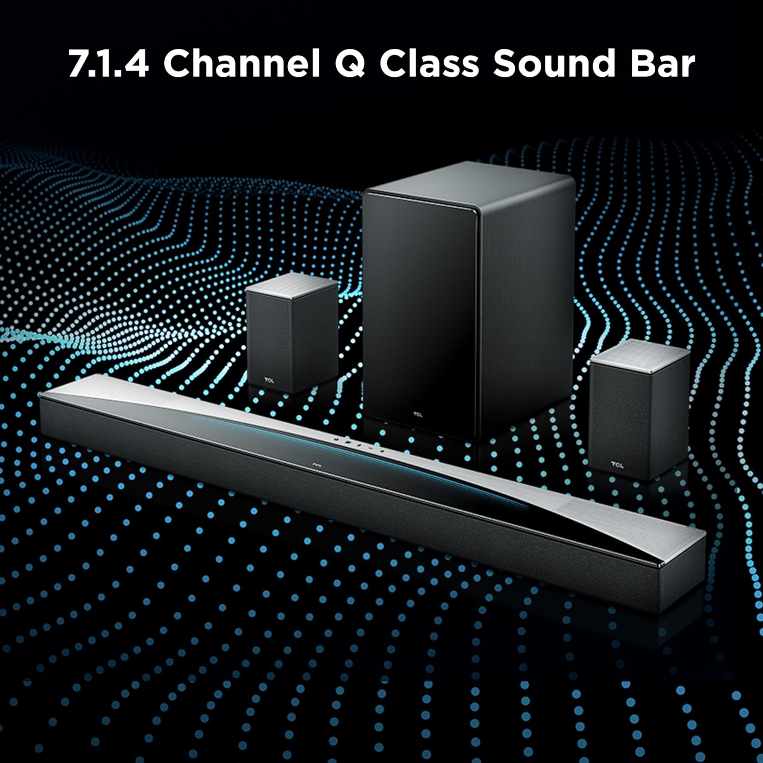 TCL Q85H 7.1.4 Surround Sound Bar with Wireless Subwoofer for Smart TV | Dolby Atmos DTS:X Sound System | 860W Power Bluetooth Home Theater Speaker | App Control & Remote Control | Latest Model