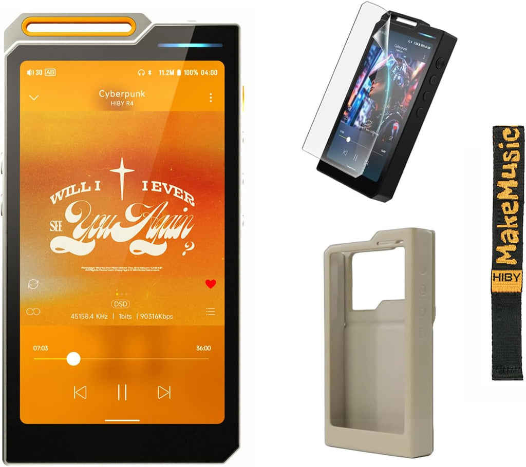 HiBy R4 mp3 mp4 Players & Accessories Set（Orange）