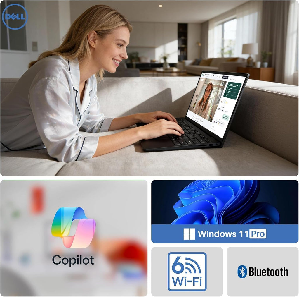 Dell 15 Touchscreen Laptop DC15250, 15.6-inch FHD Anti-Glare Display, Intel Core i7-1355U Processor, 16 GB RAM, 1 TB SSD, Intel UHD Graphics, Backlit Keyboard, Fingerprint Reader, Windows 11 Pro