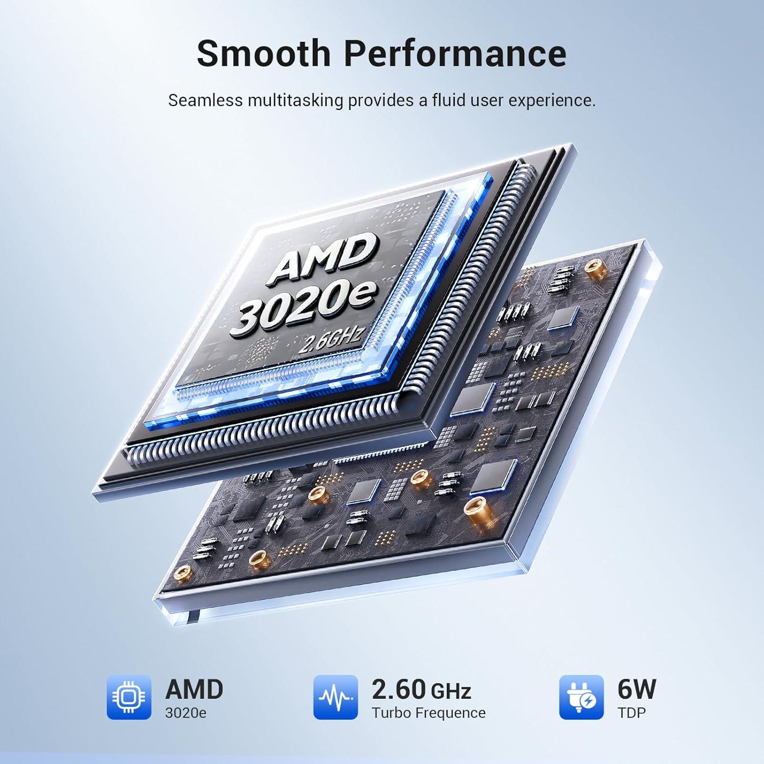 15.6 Inch Laptop Computer, AMD 3020e Processor (Up to 2.6GHz), 8GB RAM 256GB SSD, 1080P IPS FHD Display, USB3.2, Type-C, HDMI, WiFi 5, Win11 Laptop, Notebook Laptops for Business and Students