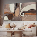 YETHEN WAL Large Neutral Abstract Wall Art Organic Swirl Home Decor Aesthetic Canvas Prints for Bedroom Entryway Living Room 29x58 Inch