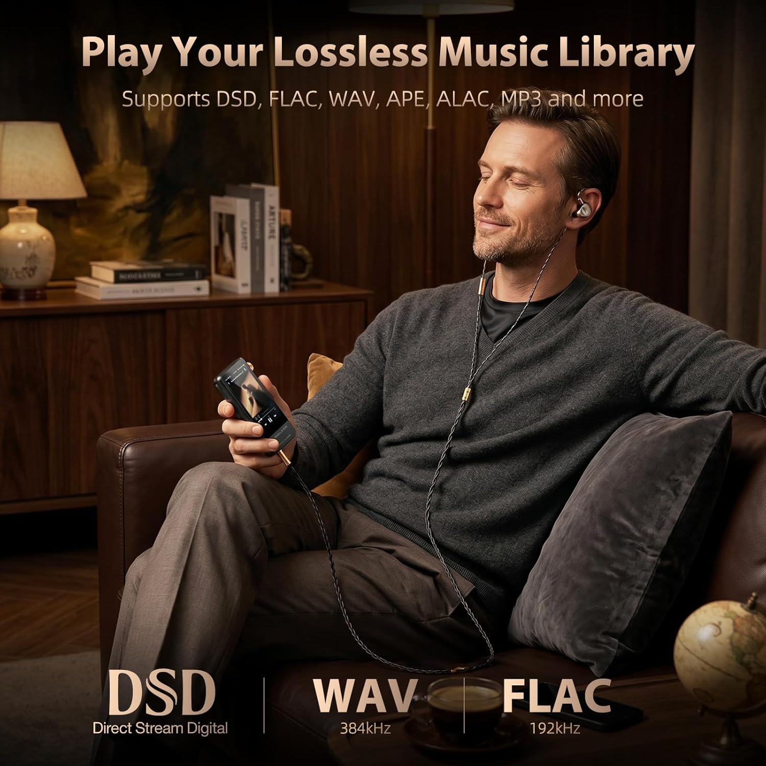 HIFI WALKER H20 Pro Hi-Res Music Player with Bluetooth, Digital Audio Player with 3.2" Touchscreen, Dual DAC, 3.5mm & 4.4mm Balanced Output, USB DAC, 64GB Micro SD Card Included