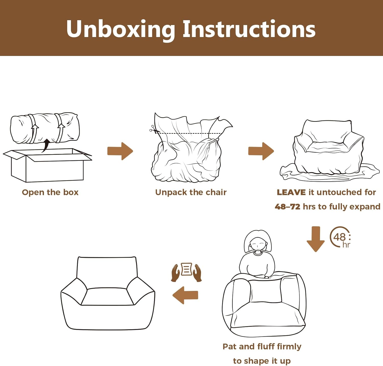 Achicsofar Giant Bean Bag Chairs for Adults Teens, Large Bean Bag Sofa Chairs with Filling Comfy Fuzzy BeanBag Chair with Armrests for Bedroom Living Room Reading