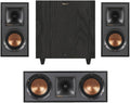 Klipsch Home Theater Bundle: R-41M Bookshelf Speakers, R-80SWi Wireless Subwoofer, R-52C Center Channel Speaker - Powerful 3.1 System