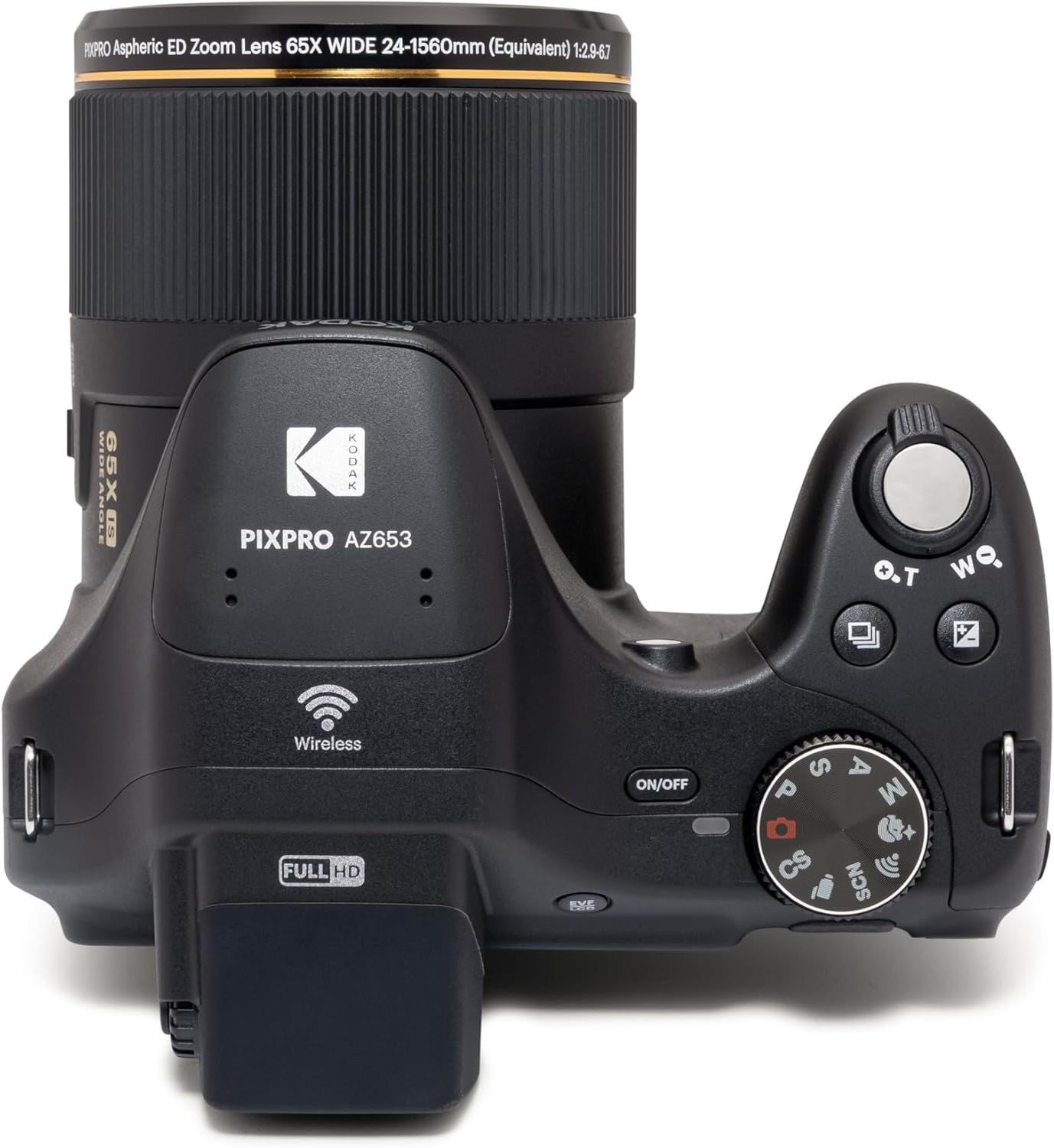 Kodak PIXPRO AZ653 Astro Zoom Digital Camera, 65x Optical with 20MP Sensor, 24mm Wide Angle, 1080p HD Video, OIS, WiFi, Black