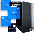 HP EliteDesk 800G4 Tower Desktop Computer | Hexa Core Intel i7 (3.4) | 32GB DDR4 RAM | 1TB SSD Solid State | Windows 11 Professional | Home or Office PC (Renewed), Black