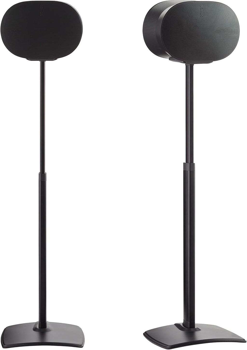 Sanus Height Adjustable Speaker Stands for Sonos Era 300™ - 17" Height Adjustment Sonos Stand Includes Carpet Spikes & Rubber Pads - Easy DIY Install Comes w/All Hardware - Black Pair