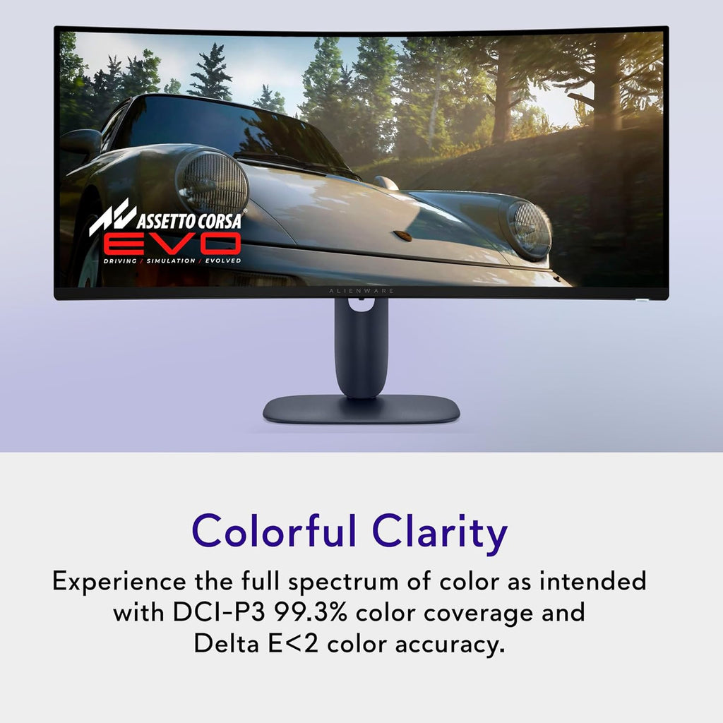 Alienware 34 240Hz QD-OLED Curved Gaming Monitor - AW3425DW - 34.2-inch WQHD (3440 x 1440) 0.03ms Display, 1800R Curve, AMD FreeSync Premium Pro, VESA AdaptiveSync, DisplayHDR TrueBlack 400