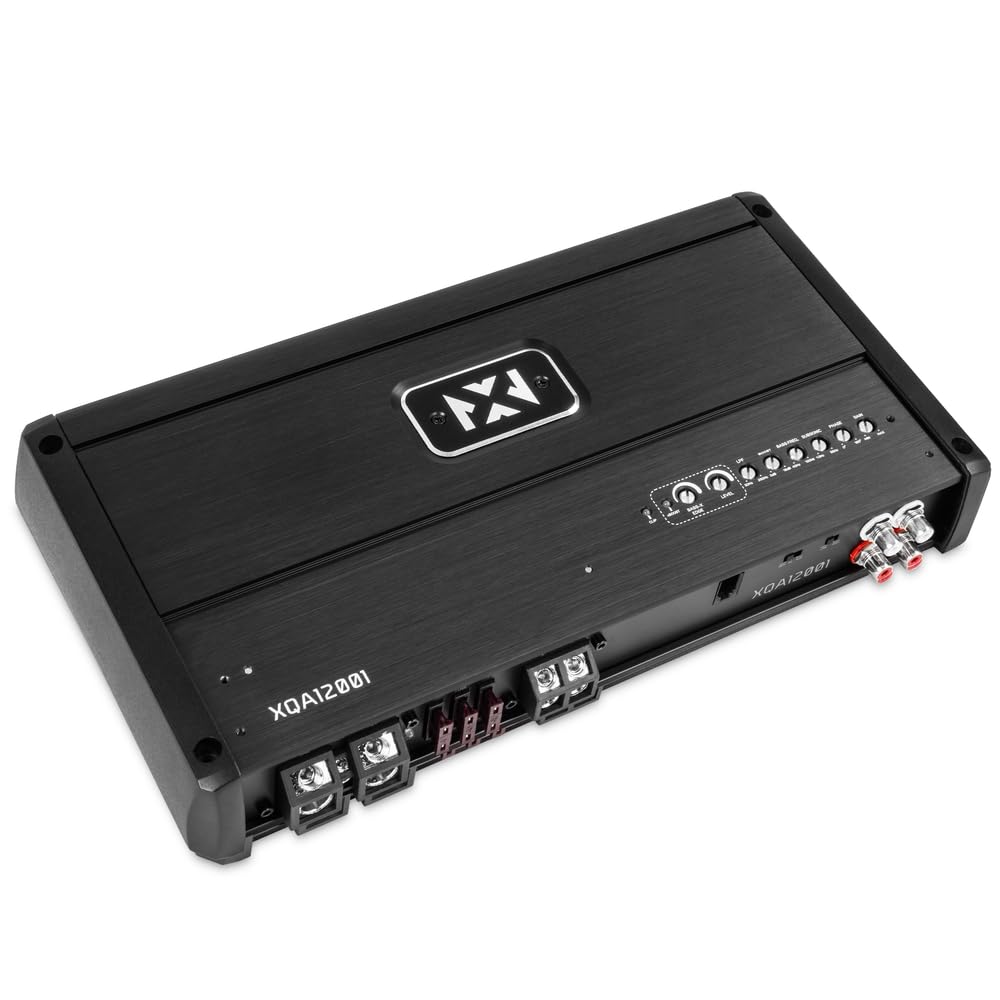 NVX XQA12001 1200W RMS XQ-Series SQ Hi-Res Class D 1-Ohm Stable Monoblock Amplifier with X-Boost and Wired Bass Remote