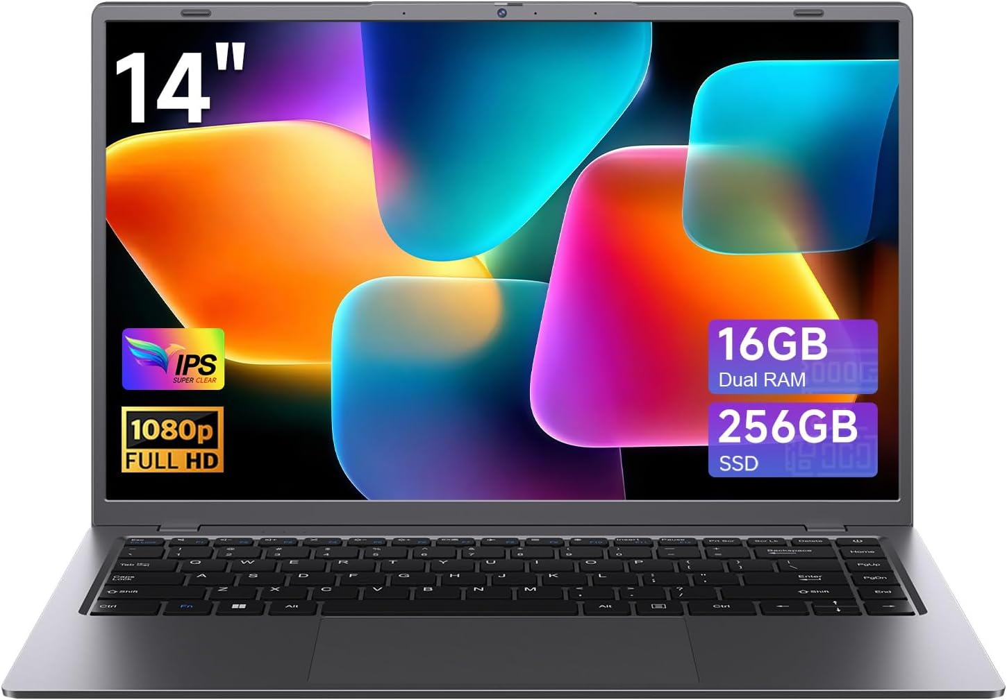 Laptop Computer - 14 Inch Laptops, Pentium 6500Y Processor (Up to 3.4GHz), 16GB RAM 256GB SSD, FHD IPS Display, Traditional Laptop Computer for Student, Business, HDMI, Type C, 38Wh Battery
